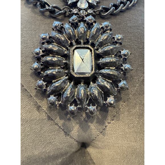 MSRP $88 ✨ Free People Crystal Statement Necklace | Chunky Layered Chain ✨ - Picture 5 of 6